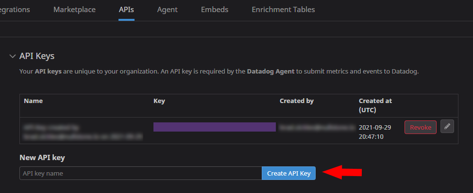 Datadog API Key