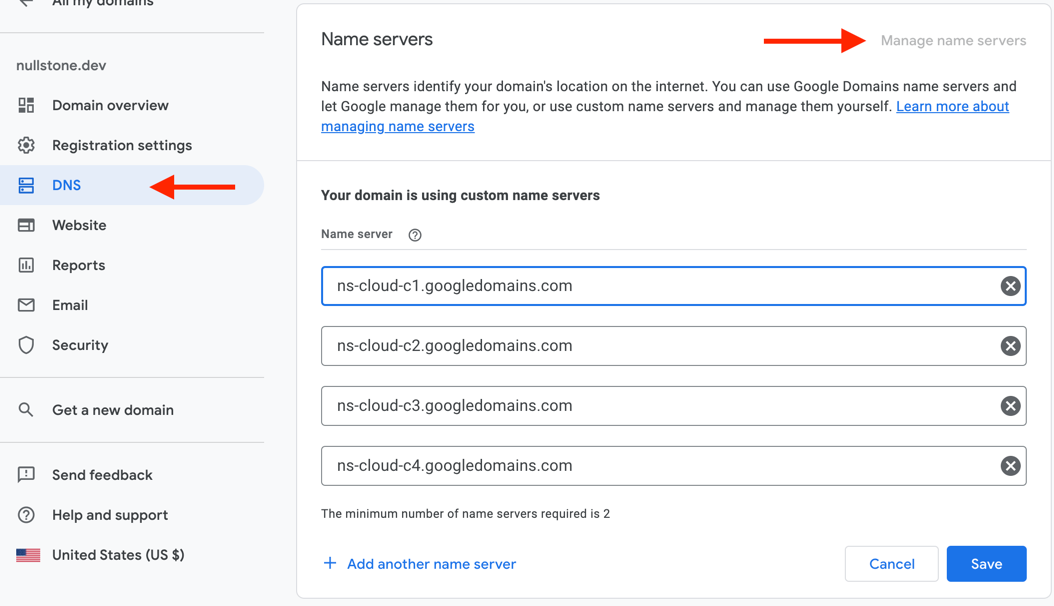 Google Domains Custom DNS
